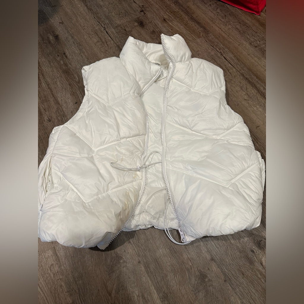 Puffer Vest Sz Small White